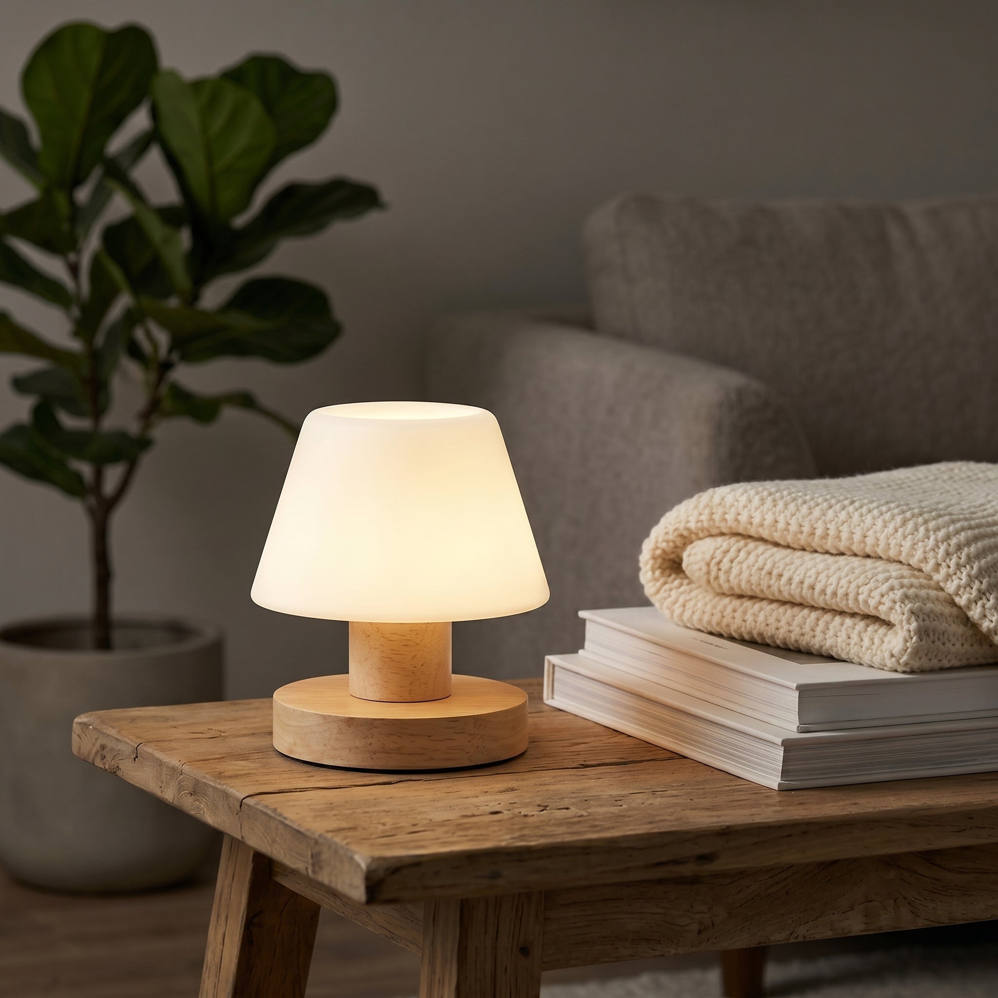 Minimalist Wooden Table Lamp