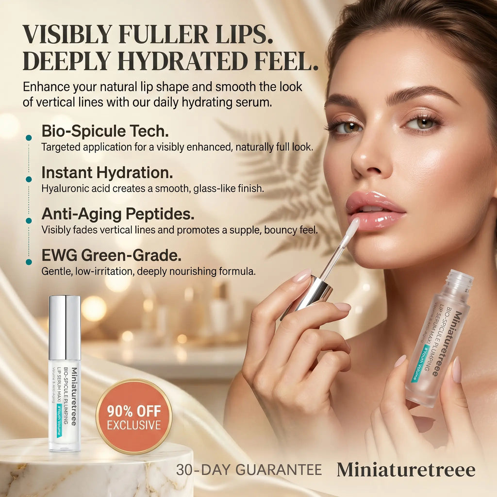 Miniaturetreee™ Bio-Spicule Plumping Lip Serum - Instant Natural Plump & 24/7 Glass-Like Hydration | Last Day Claim 90% OFF 🔥