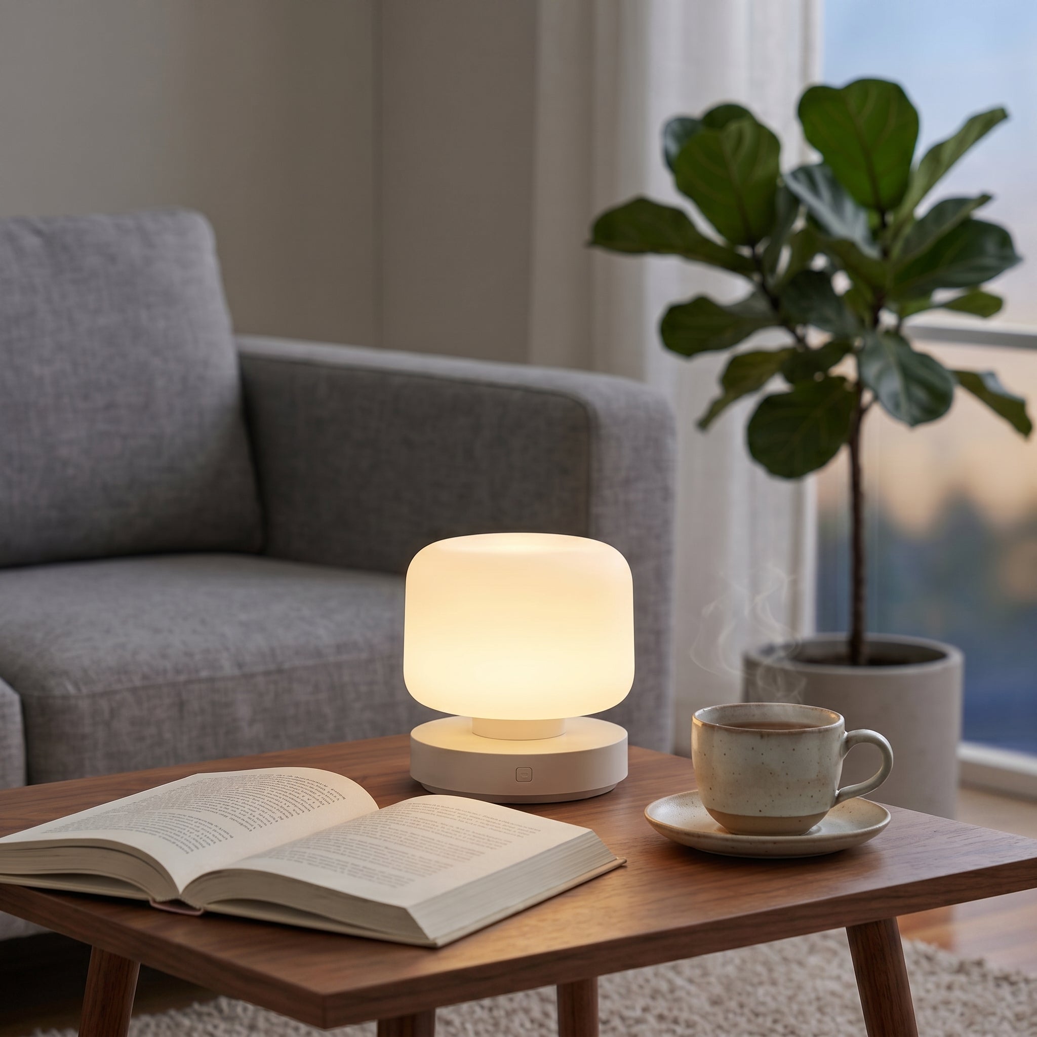 Modern Frosted Dome Table Lamp