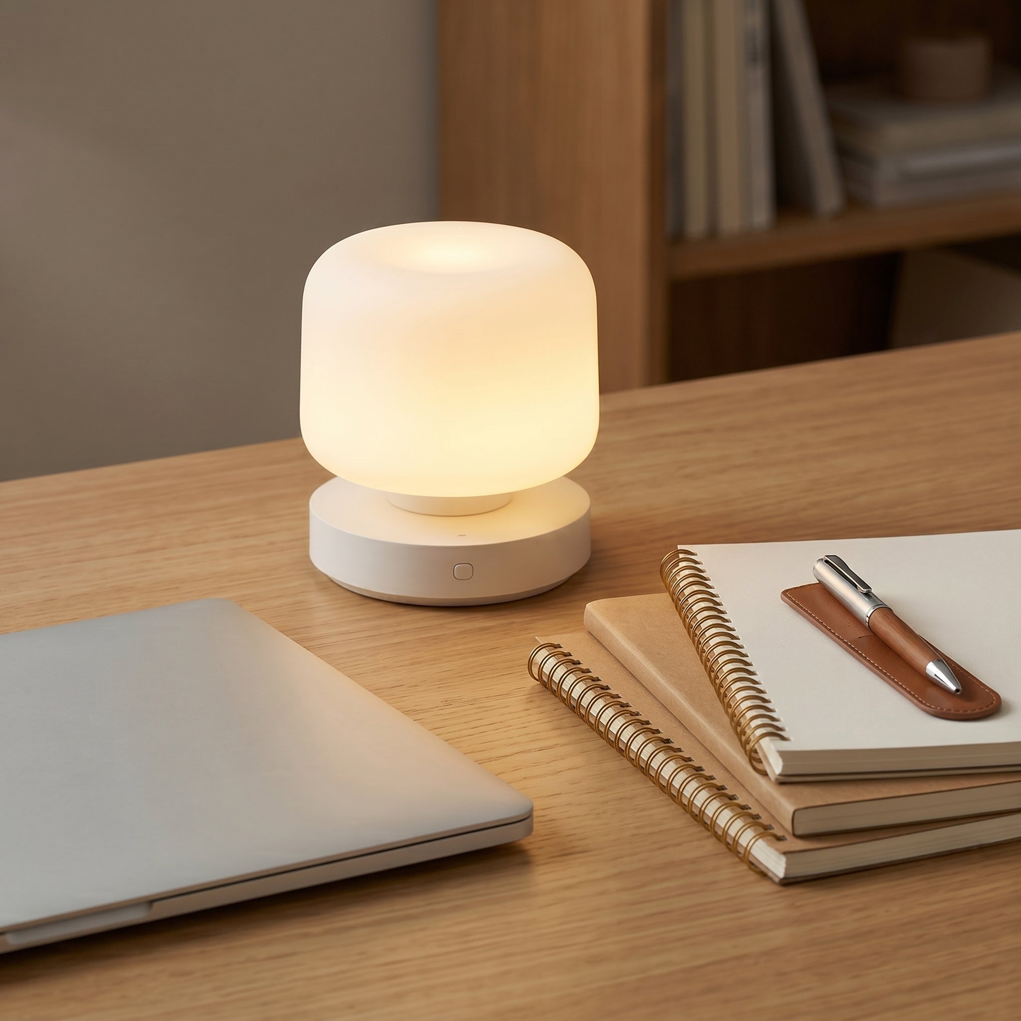 Modern Frosted Dome Table Lamp