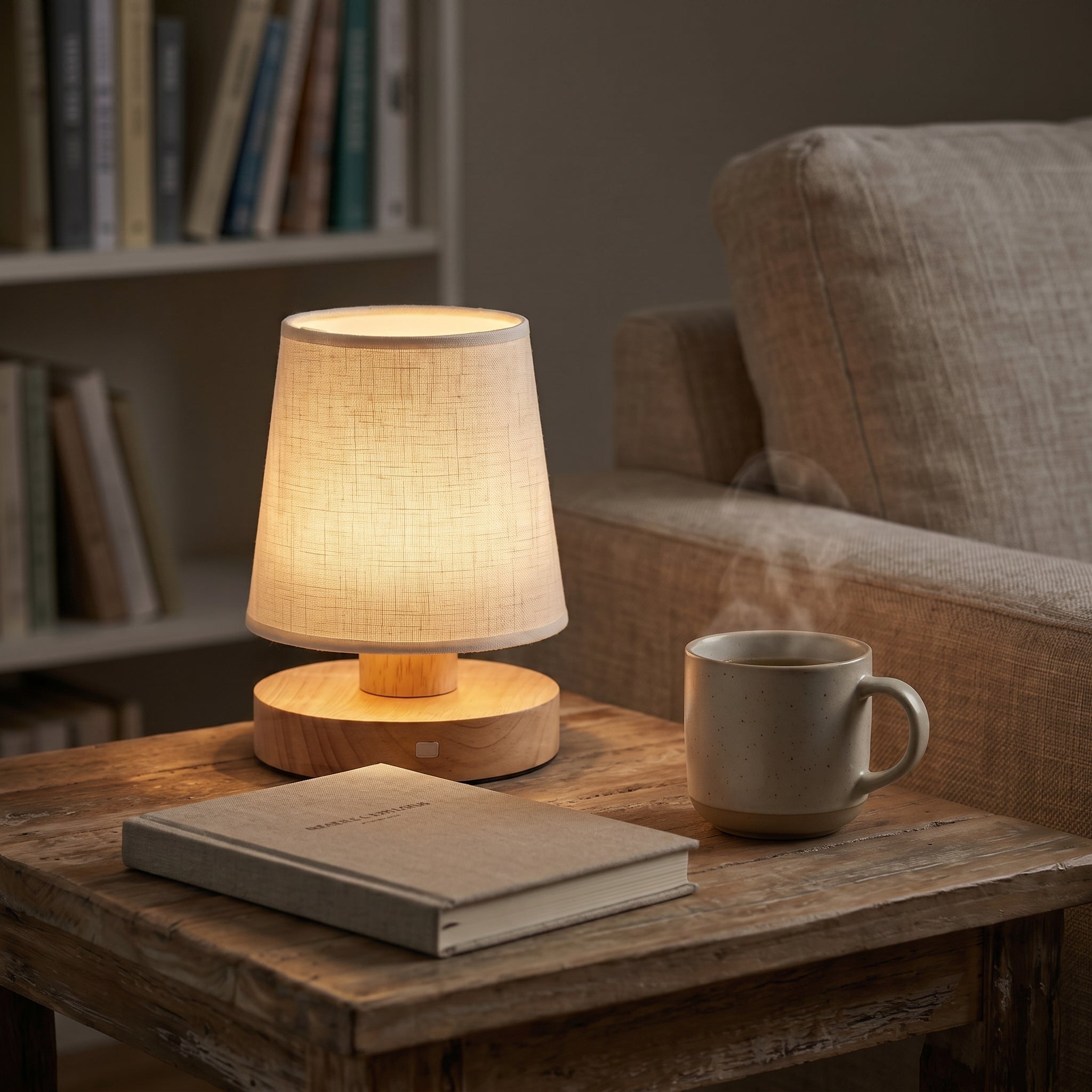 Modern Wooden Bedside Lamp