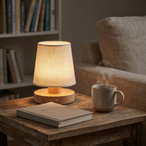 Modern Wooden Bedside Lamp