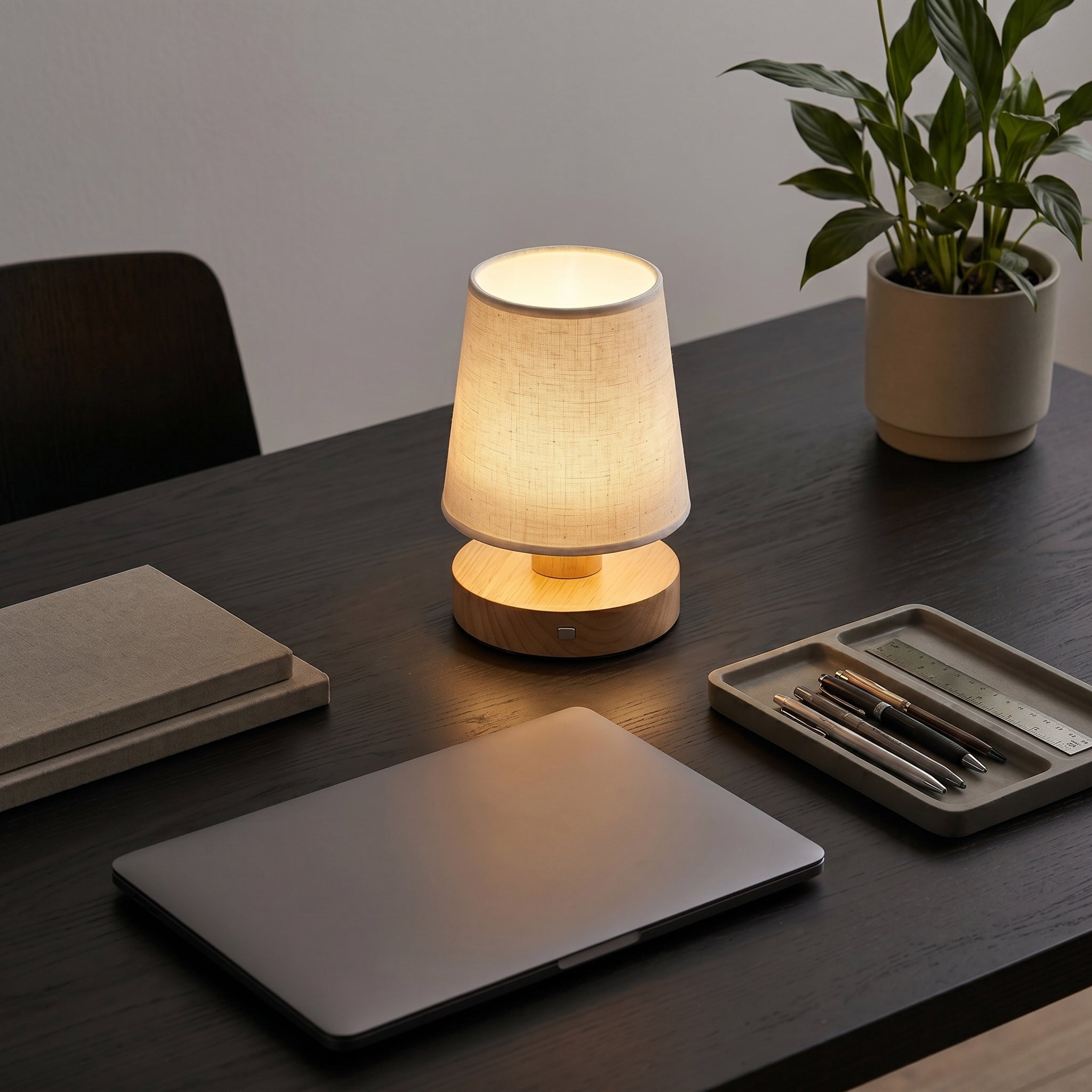 Modern Wooden Bedside Lamp