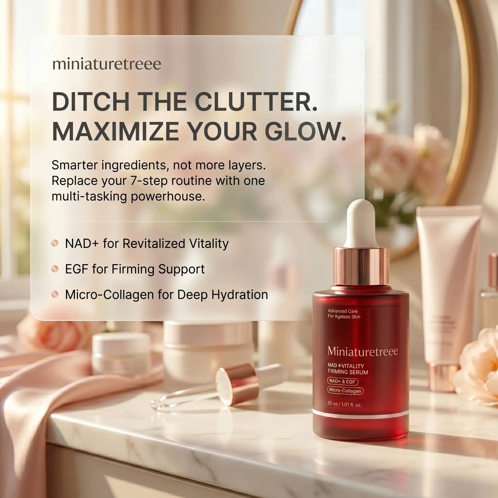Miniaturetreee™ NAD+ Vitality Firming Serum - Visibly Smooths & Deeply Hydrates for a Radiant Glow | Last Day Claim 90% OFF🔥