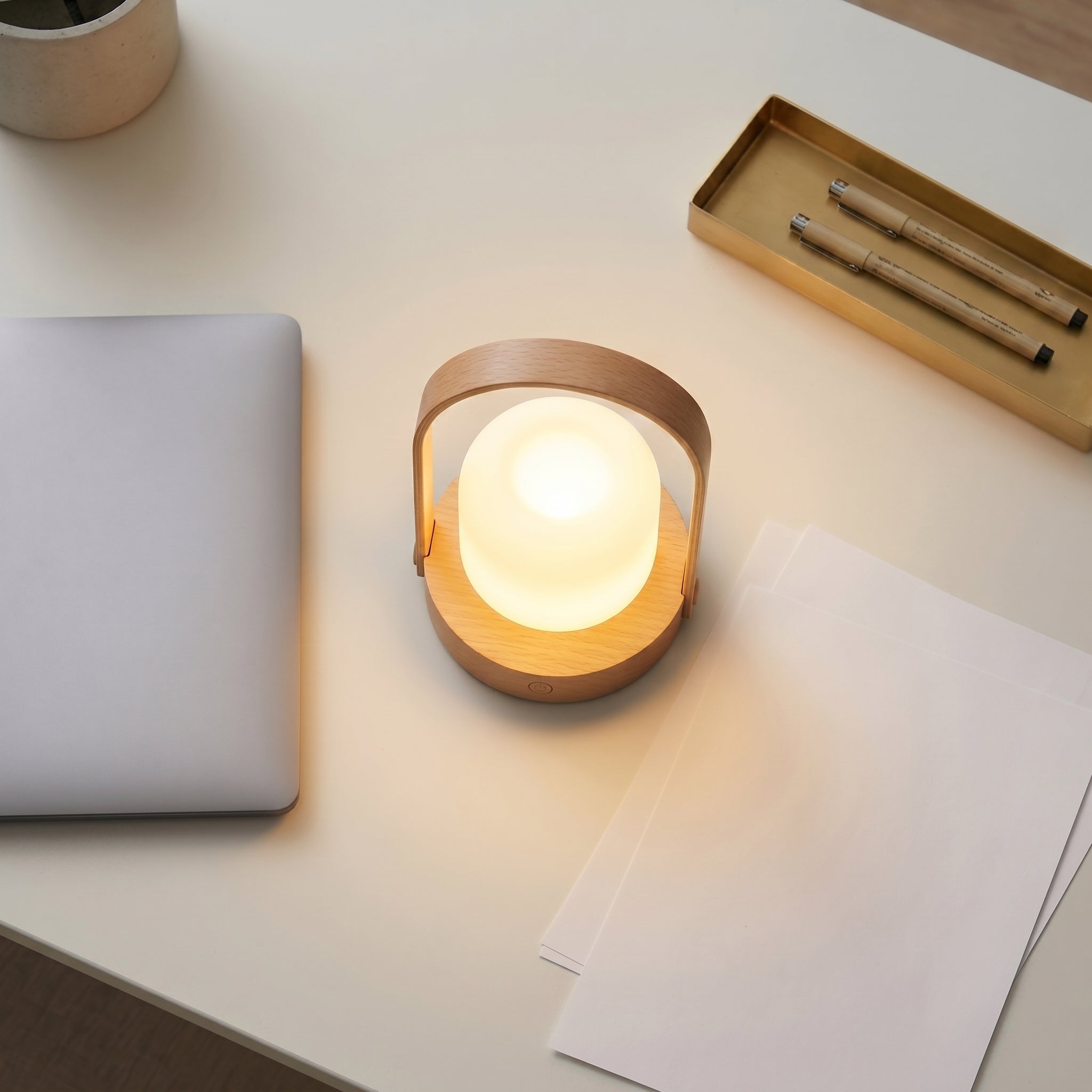 Modern Arch Wooden Table Lamp