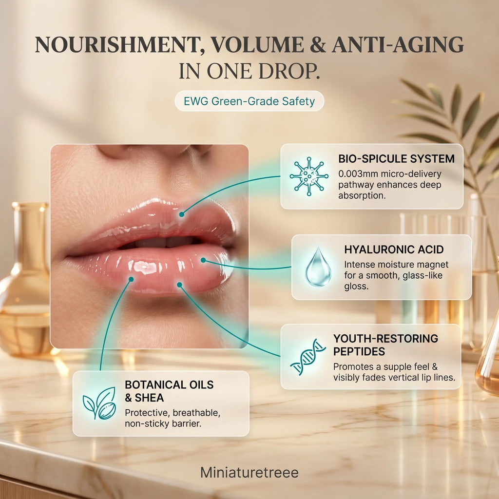 Miniaturetreee™ Bio-Spicule Plumping Lip Serum - Instant Natural Plump & 24/7 Glass-Like Hydration | Last Day Claim 90% OFF 🔥