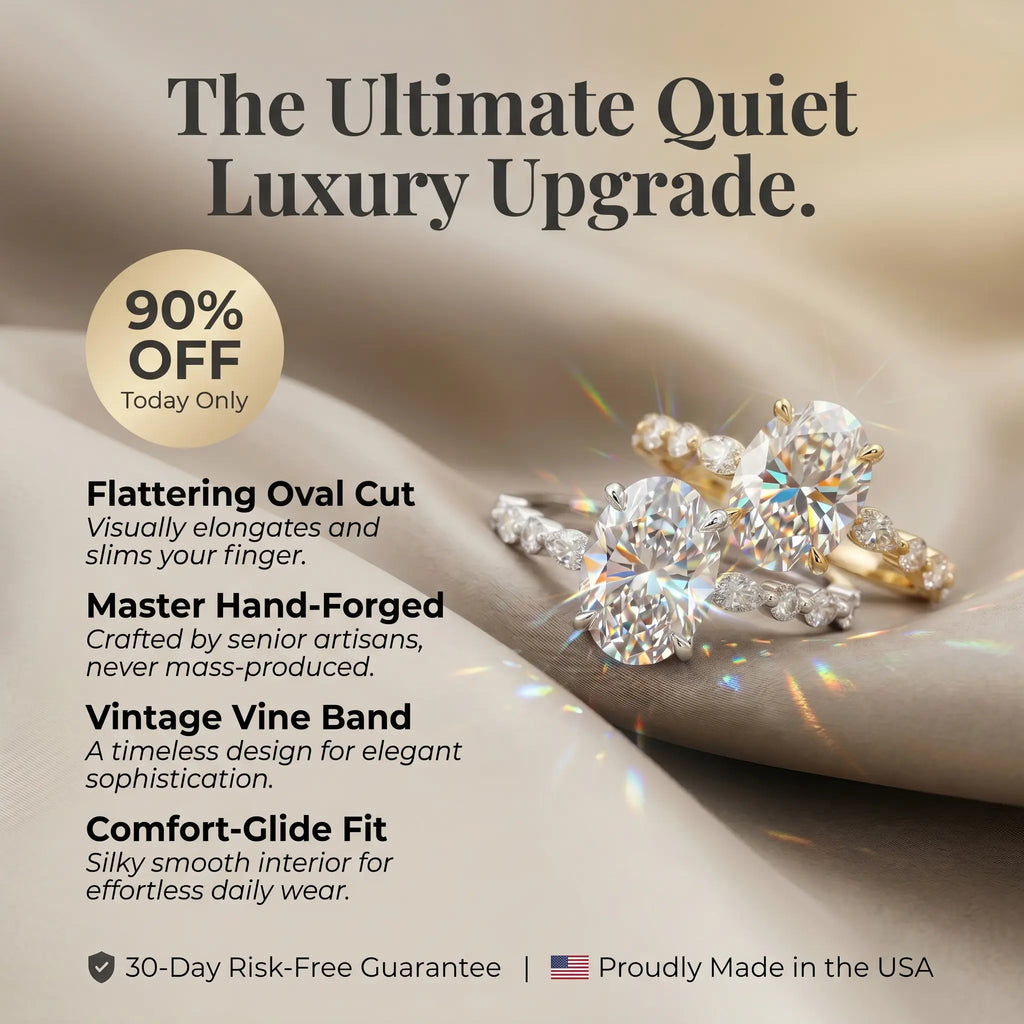 The Ultimate Quiet Luxury Upgrade: 1.76Ct Hand-Forged Vintage Vine Heirloom — Visually Slims Fingers, Butter-Smooth Knuckle Fit & Zero "Green Fingers" Guarantee | 90% OFF Anniversary Release 🔥