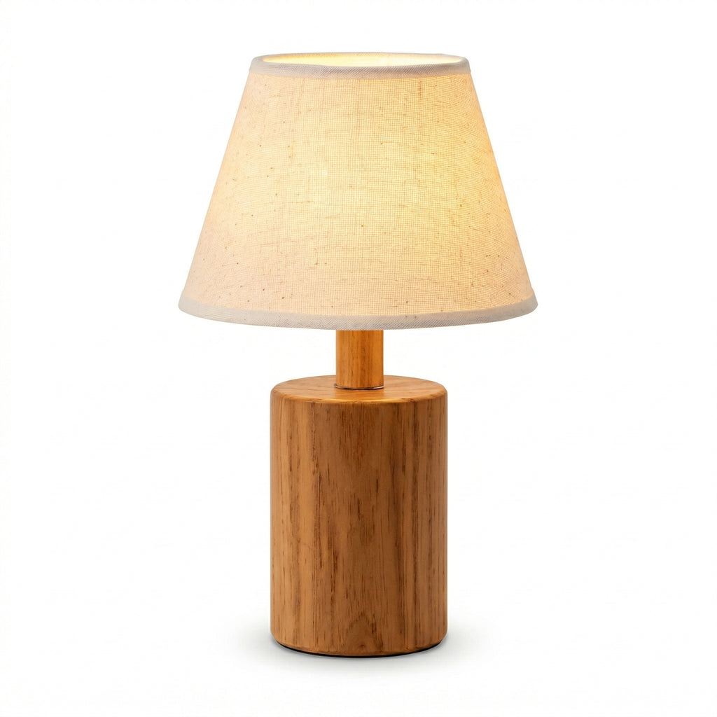 Modern Wooden Cylinder Table Lamp