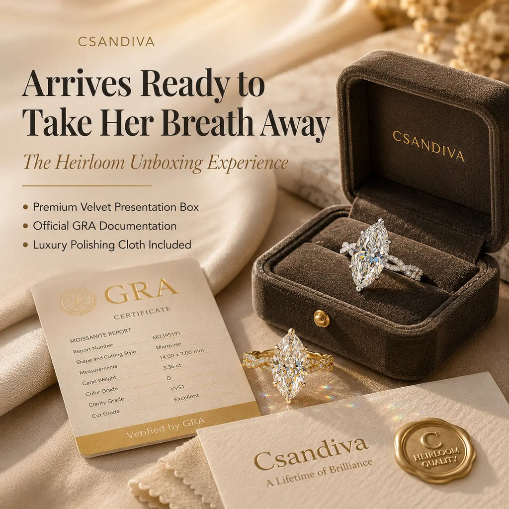 Csandiva™ The Sovereign Legacy | Hand-Forged 3.36Ct Marquise Masterpiece | Butter-Smooth Knuckle Fit, V-Prong Protection & Zero Green Fingers | Anniversary Artisan Batch 90% OFF Last Day 🔥