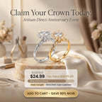 The Hand-Forged Moissanite Crown Ring | $10,000 Diamond Brilliance & Butter-Smooth Comfort Fit | 90% OFF Anniversary Event 🔥
