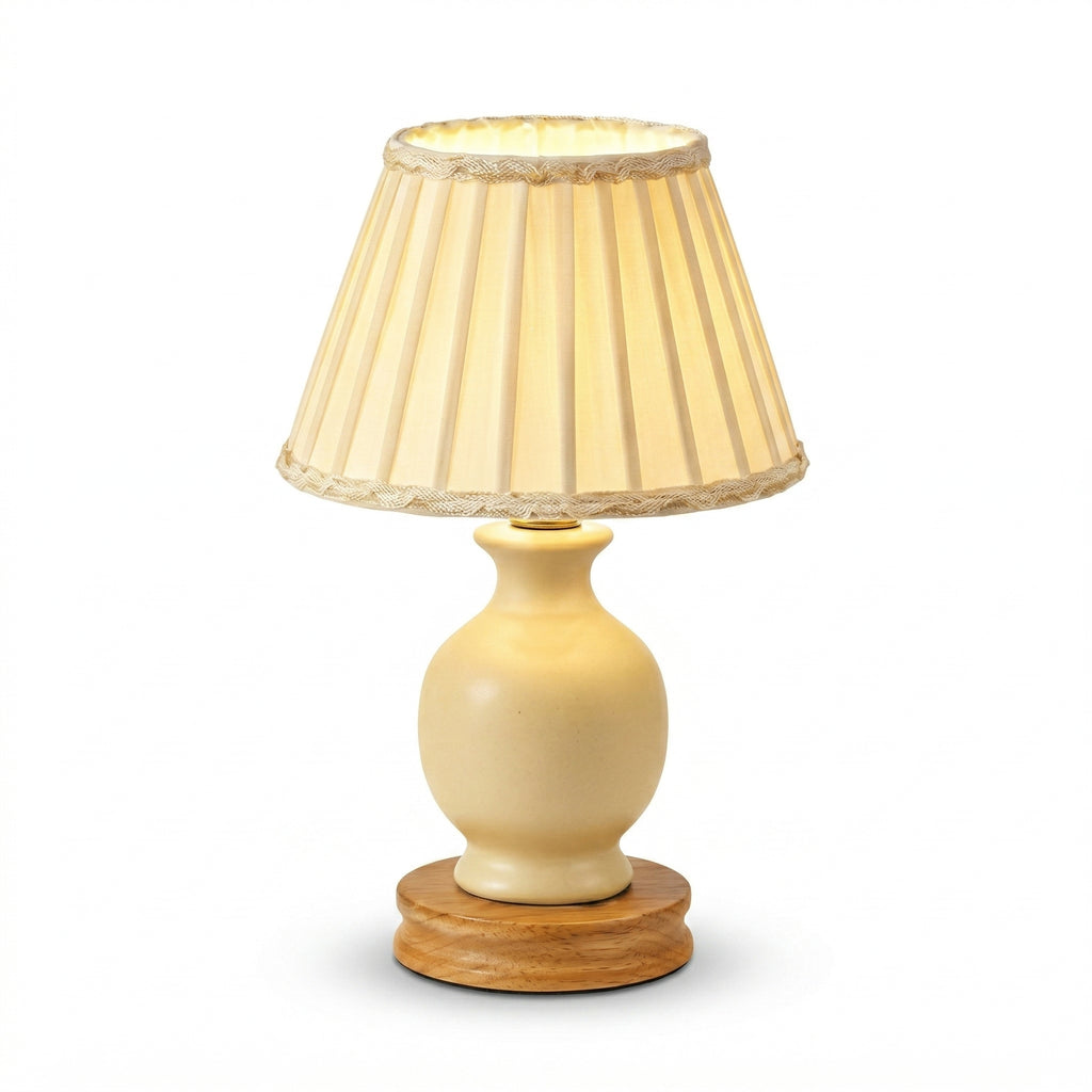 Vintage-Inspired Pleated Table Lamp