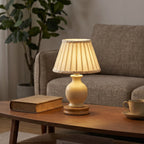 Vintage-Inspired Pleated Table Lamp
