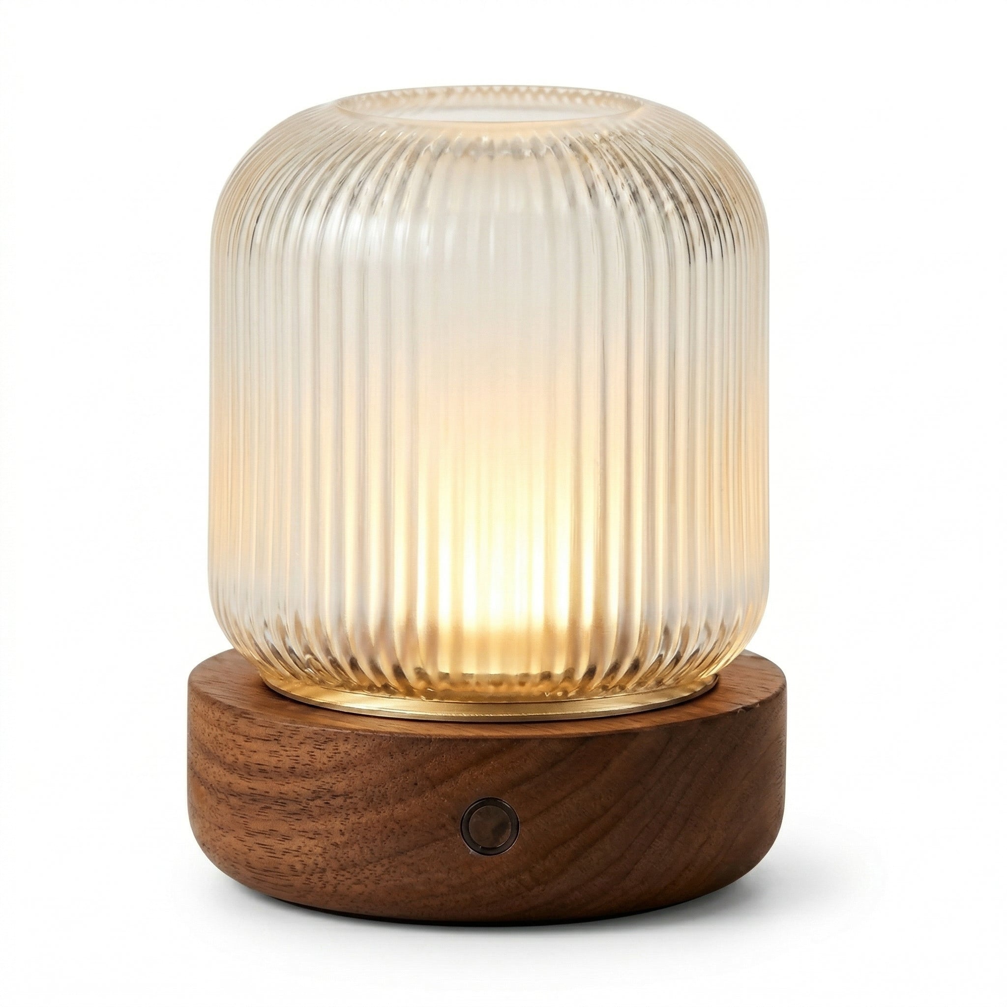 Minimalist Ribbed Glass Table Lamp