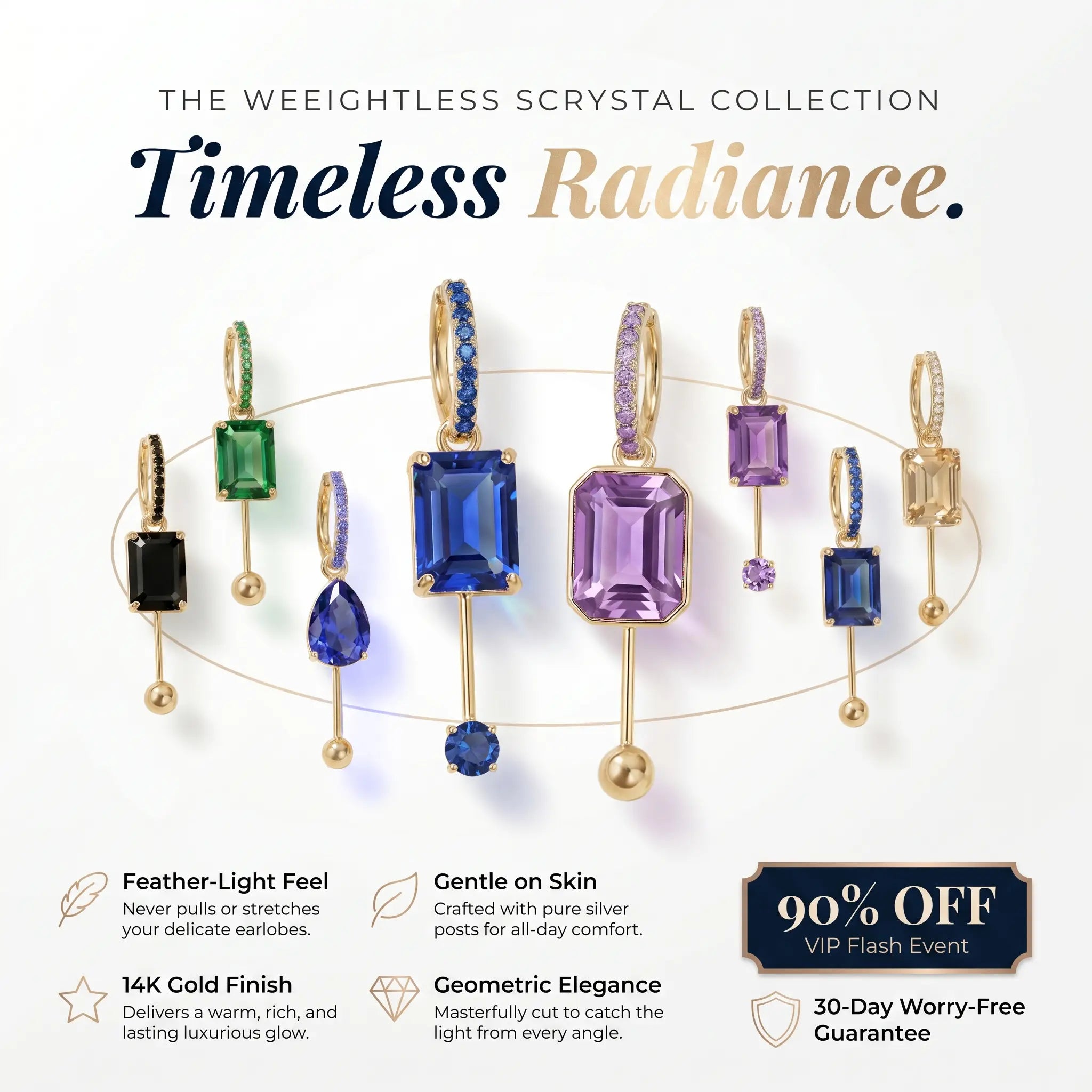 The Viral 'Zero-Weight' 14K Brilliance: Illuminate Your Complexion with Million-Dollar Radiance—Exclusively For Sensitive Ears & Guaranteed No Earlobe Sag | Last Day Sale-90% OFF🔥